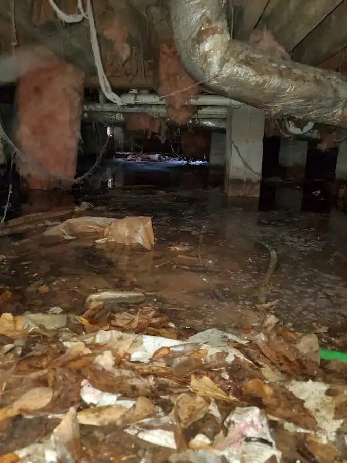 Crawl space flood assessment for Commercial Water Damage Restoration in Florida Ridge